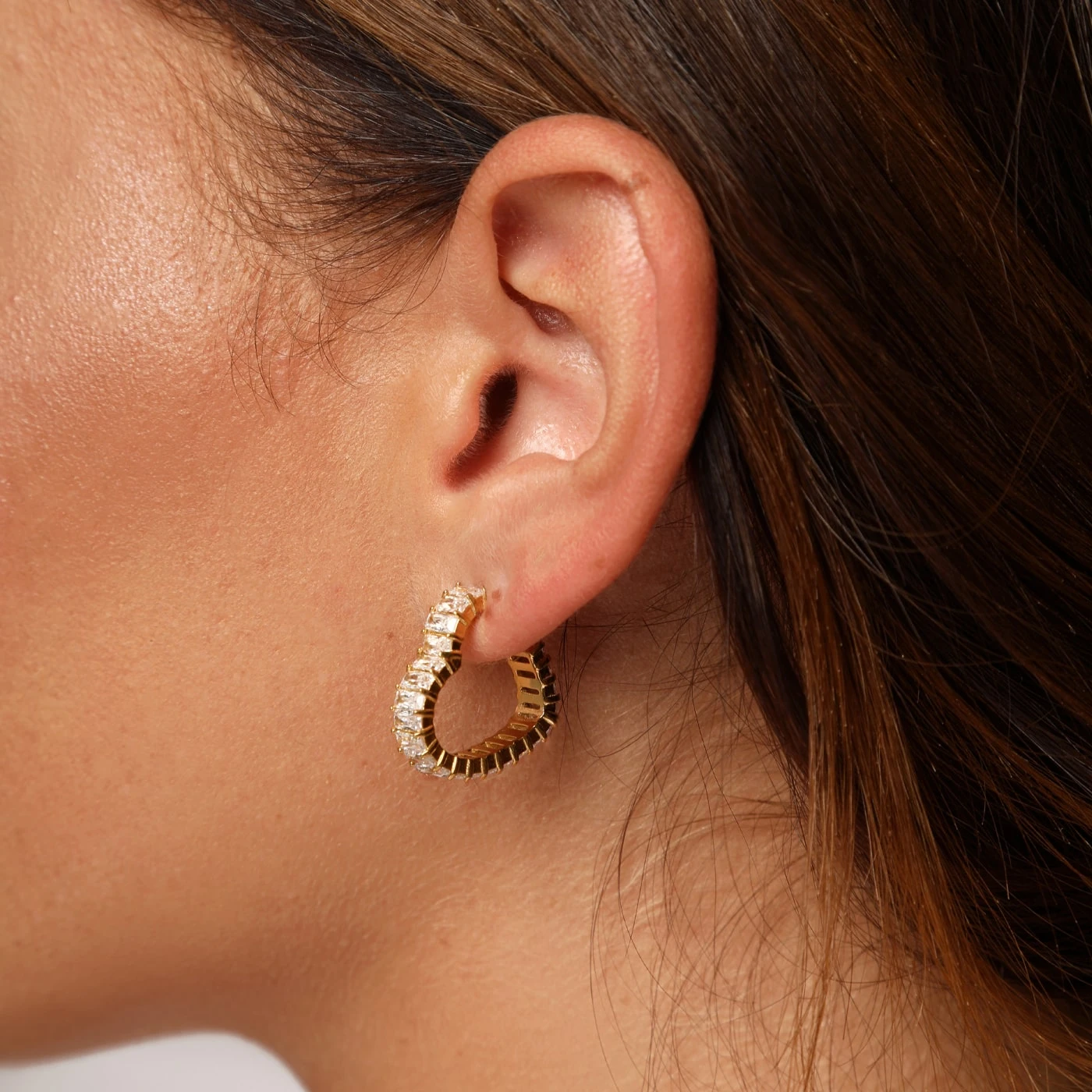 Heart Deluxe Creolen | 18K Vergoldet – Bild 2