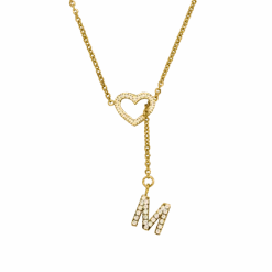 Heart Letter Halskette | 18K Vergoldet