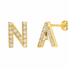 Bright Letter Ohrstecker | 18K Vergoldet