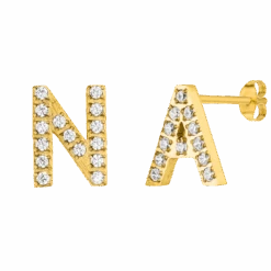 Bright Letter Ohrstecker | 18K Vergoldet