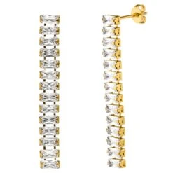 Icy Crystal Ohrstecker | 18K Vergoldet