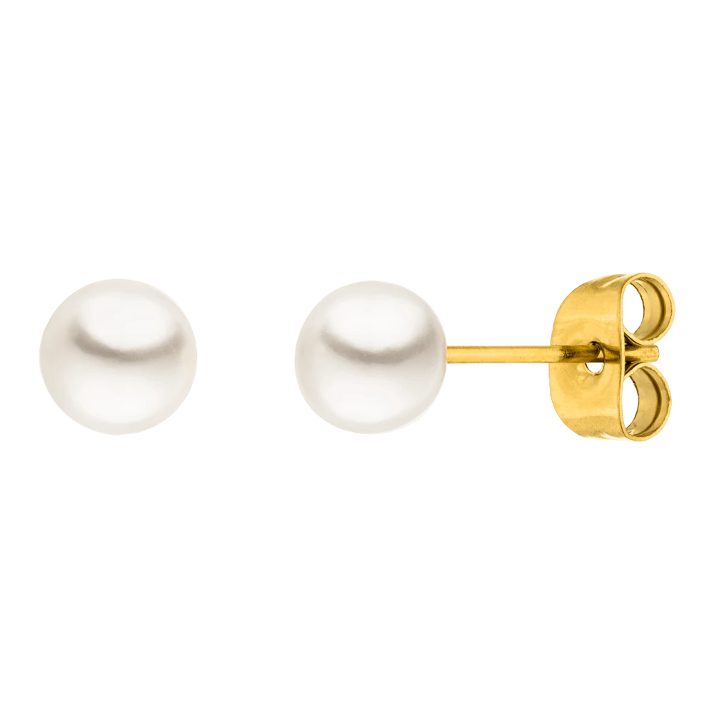 Jacinta Perlen Ohrstecker | 18K Vergoldet
