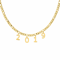 Jahreszahl Kette | 18K Vergoldet