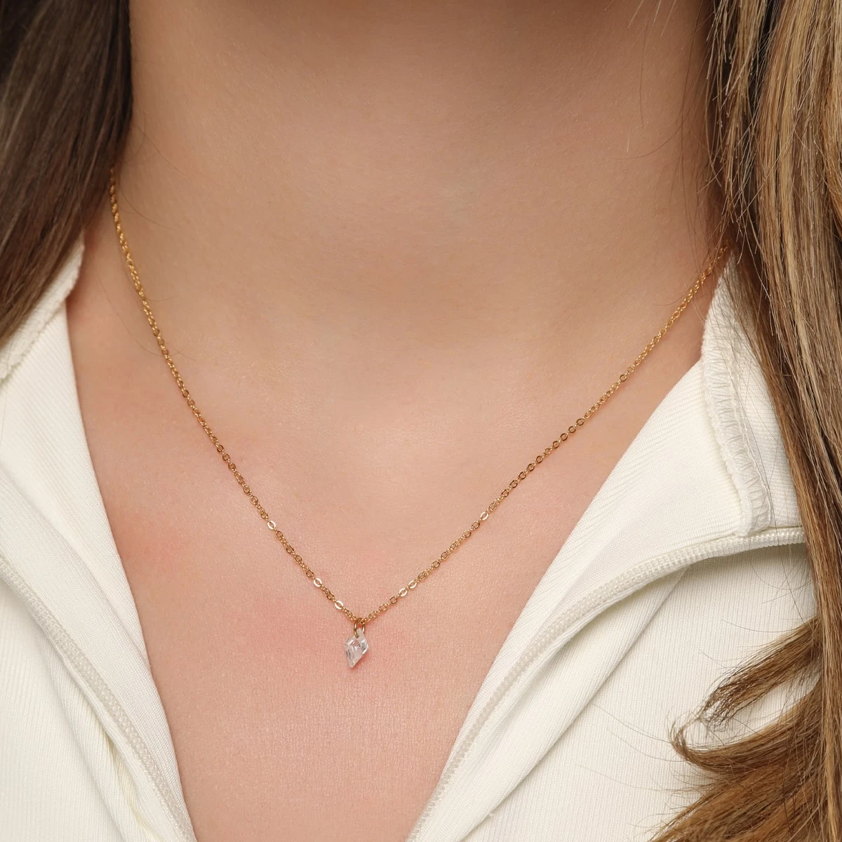 Karo Halskette | 18K Vergoldet – Bild 3