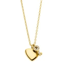 Key To Heart Halskette | 18K Vergoldet