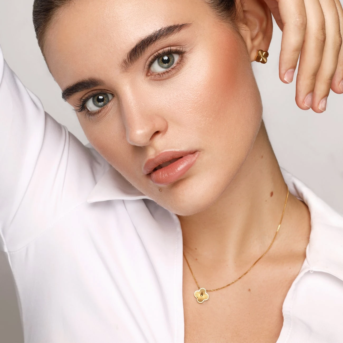 Shine Clover Kette | 18K Vergoldet – Bild 3