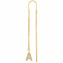 Letter Ohrhänger | 18K Vergoldet