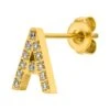 Iced Letter Ohrstecker | 18K Vergoldet