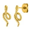 Looping Snake Ohrstecker | 18K Vergoldet
