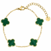Green Clover Armband | 18K Vergoldet