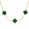 Green Clover Kette | 18K Vergoldet