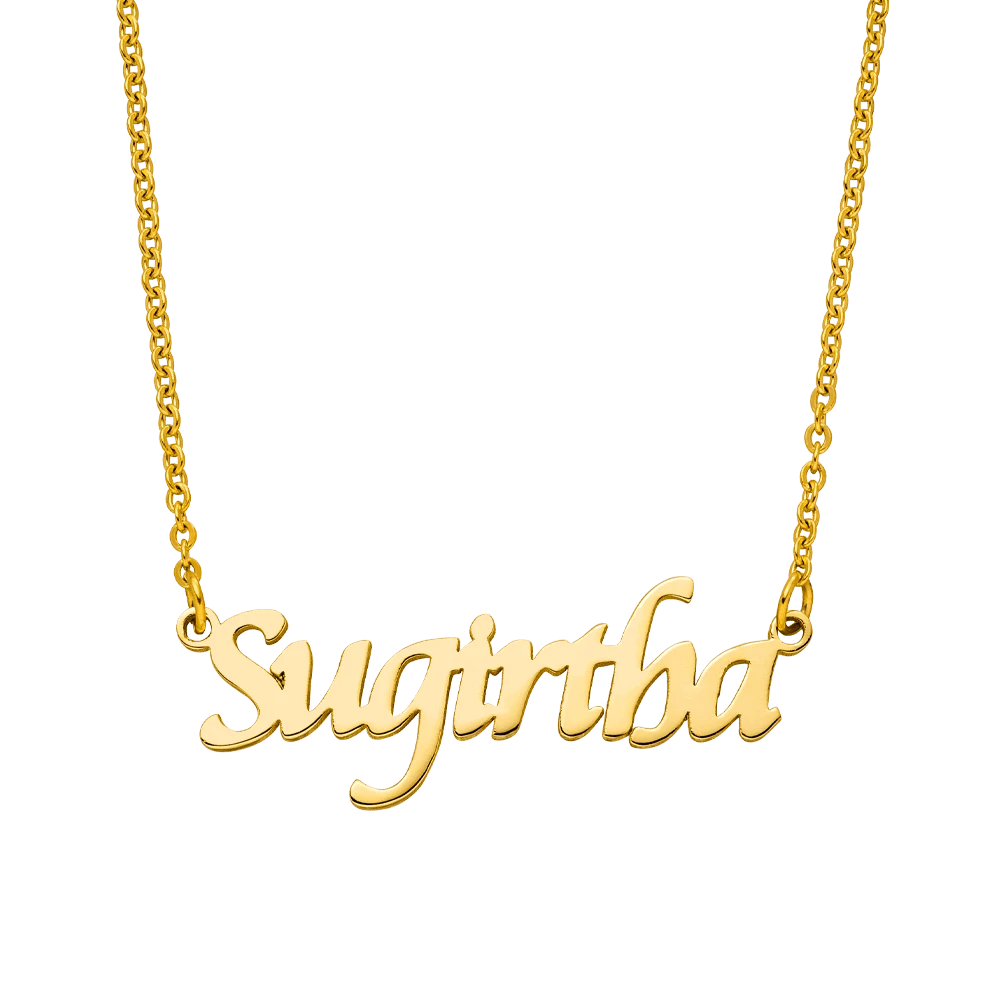 Namenskette Waagerecht | 18K Vergoldet