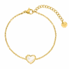 Perlmutt Herz Armband | 18K Vergoldet