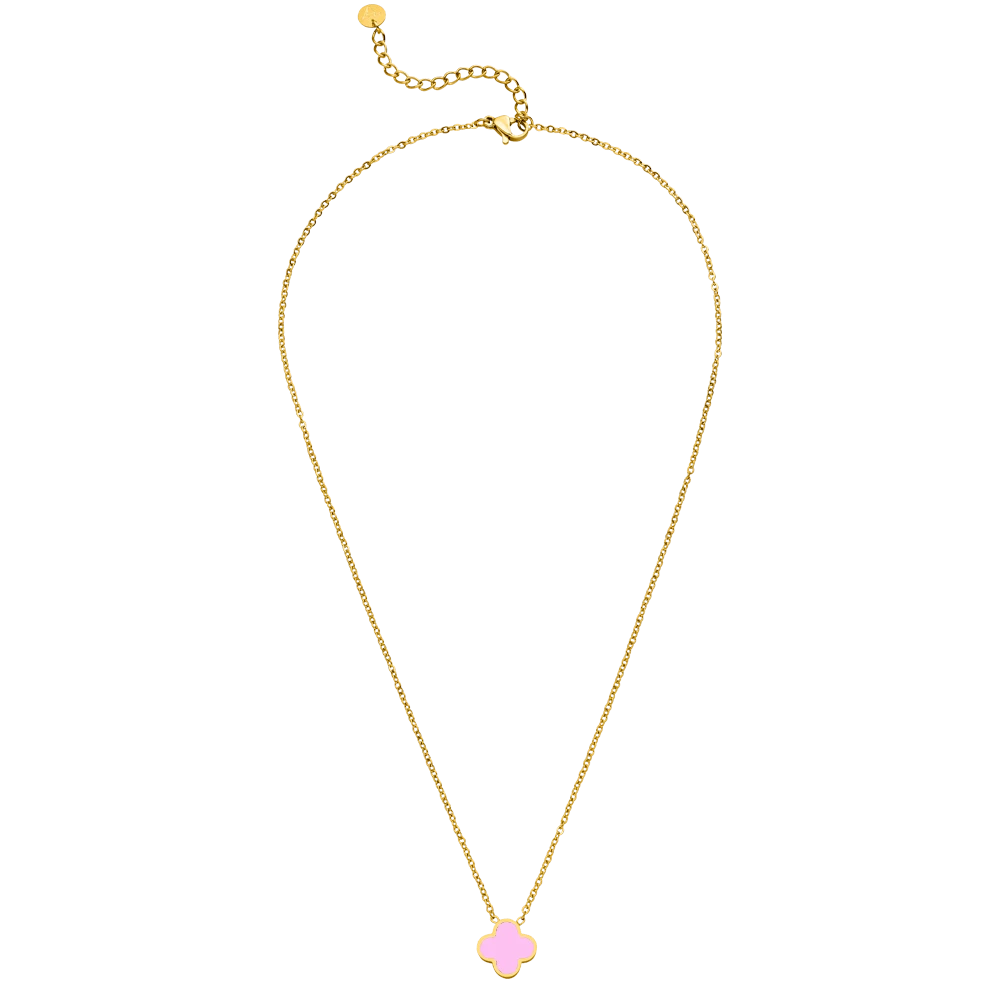 Pink Clover Kette | 18K Vergoldet – Bild 3