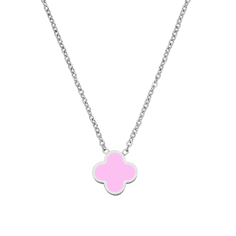 Pink Clover Kette | 18K Vergoldet – Bild 4