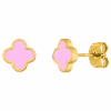 Pink Clover Ohrstecker | 18K Vergoldet