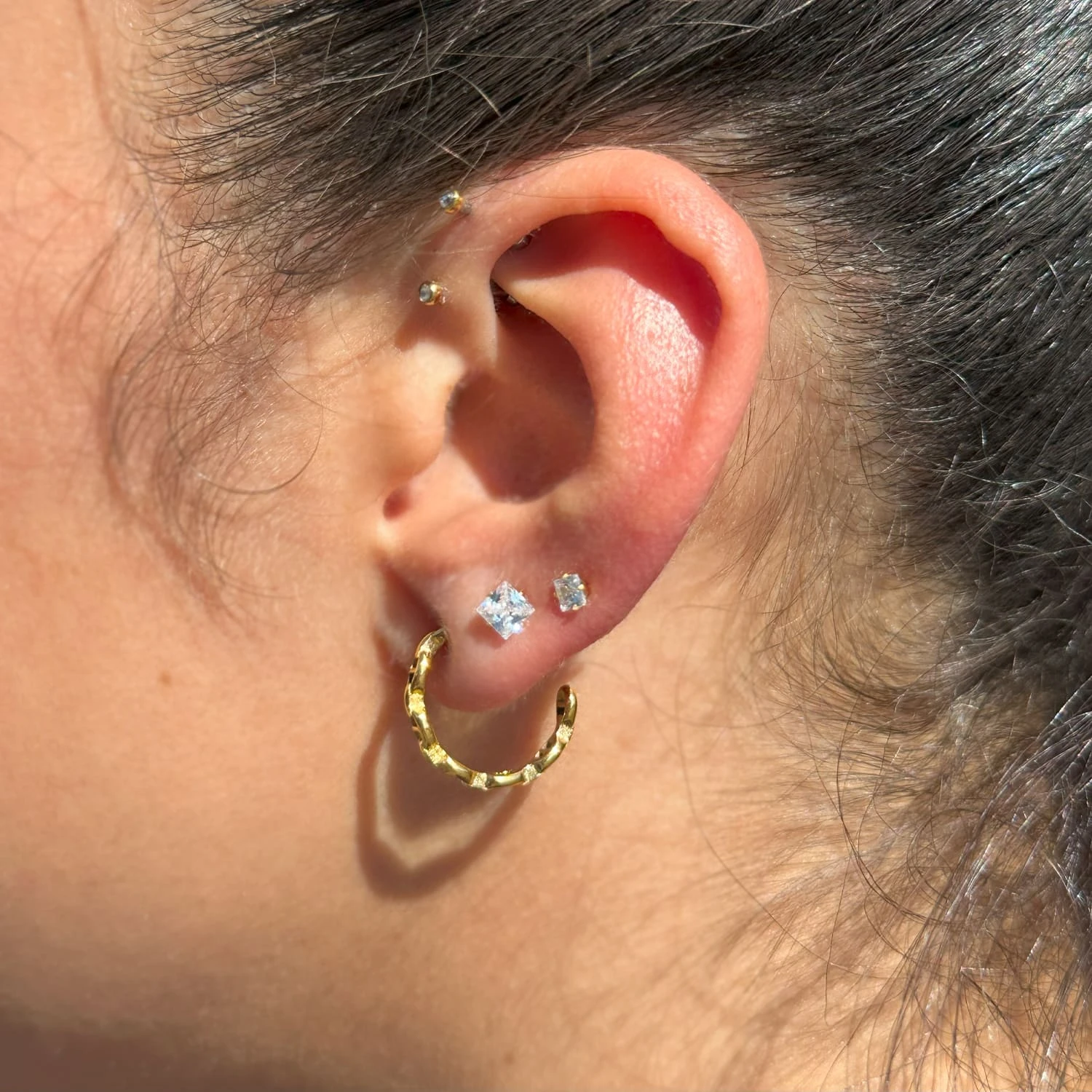 Prestige Creolen | 18K Vergoldet – Bild 3