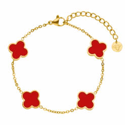 Red Clover Armband | 18K Vergoldet