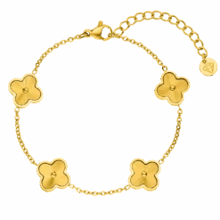 Shine Clover Armband | 18K Vergoldet