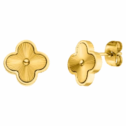 Shine Clover Ohrstecker | 18K Vergoldet
