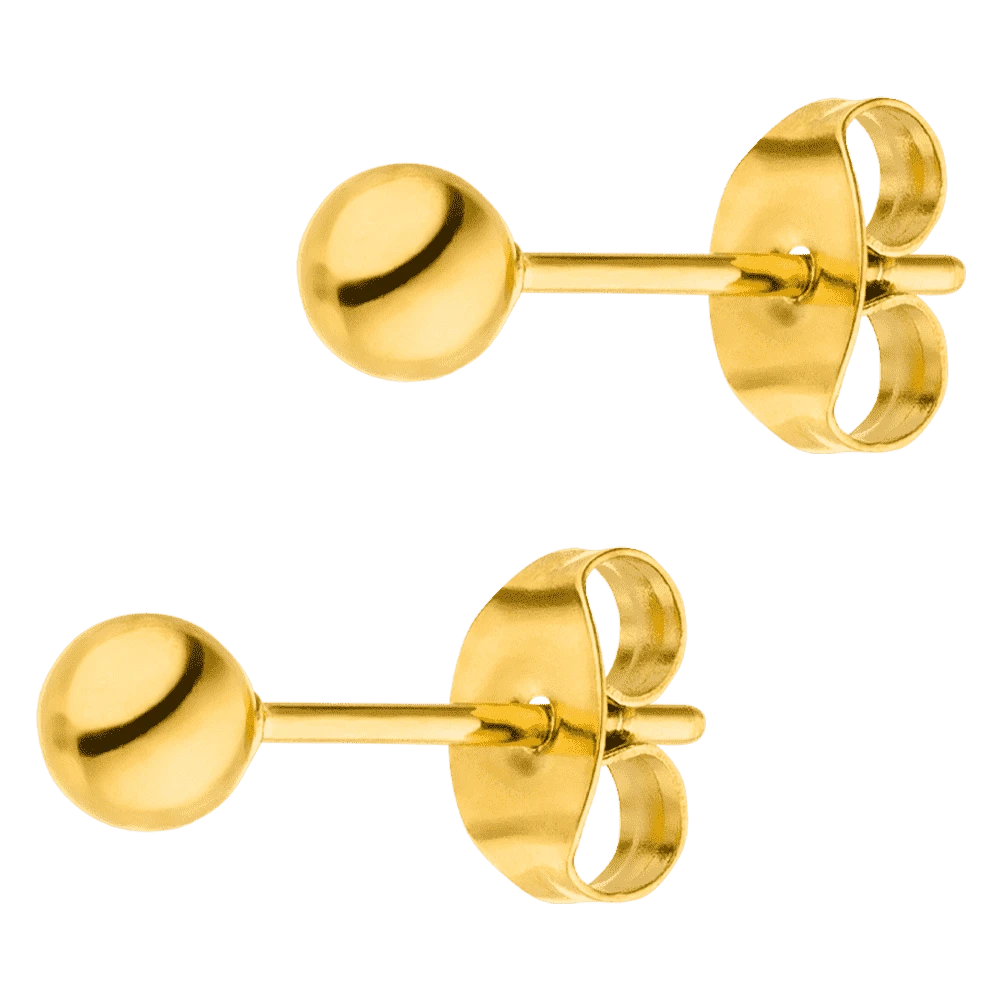 Simple Dot Ohrstecker | 18K Vergoldet