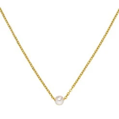 Single Pearl | 18K Vergoldete Perlenkette