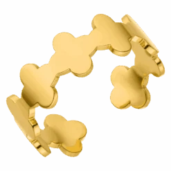 Smooth Clover Ring | 18K Vergoldet