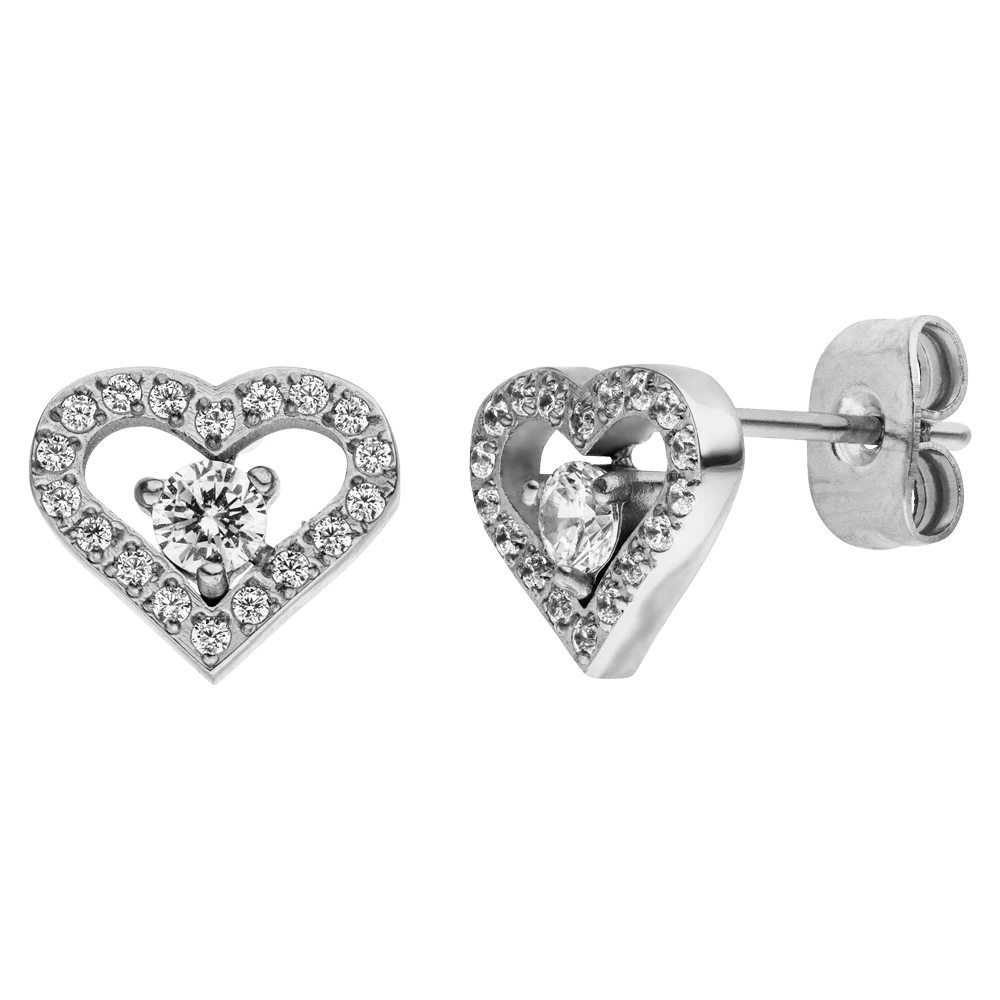 Stone Heart Ohrstecker | 18K Vergoldet – Bild 3