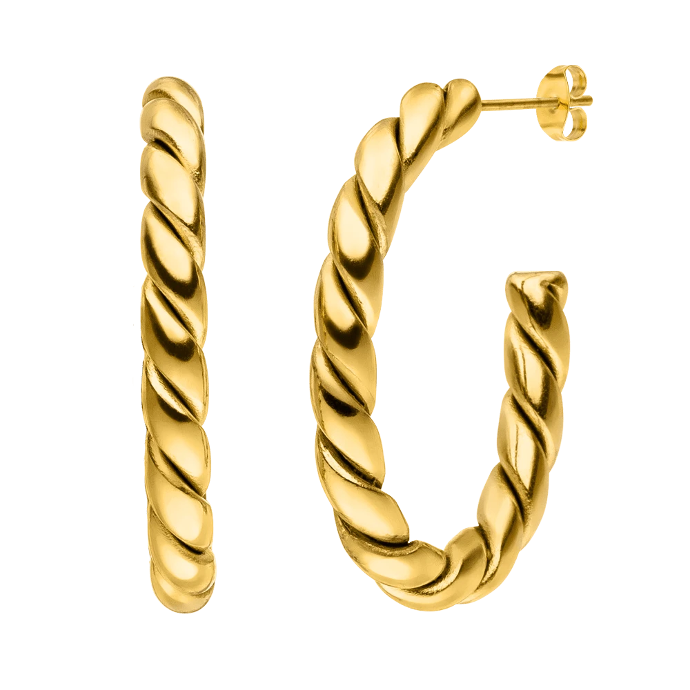 Twist Ohrstecker | 18K Vergoldet