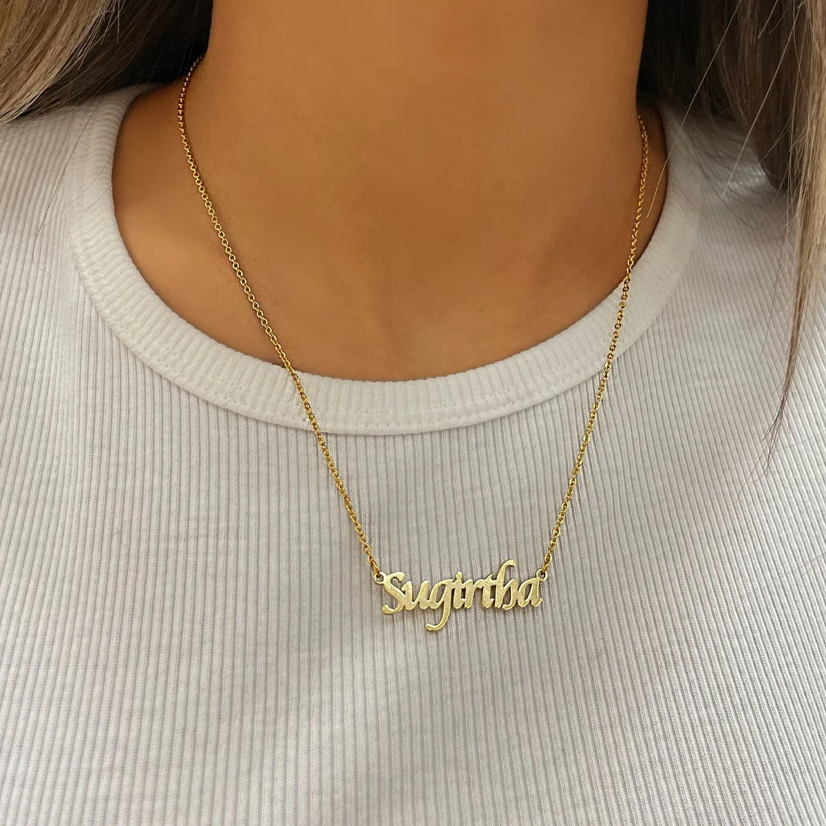 Namenskette Waagerecht | 18K Vergoldet – Bild 2