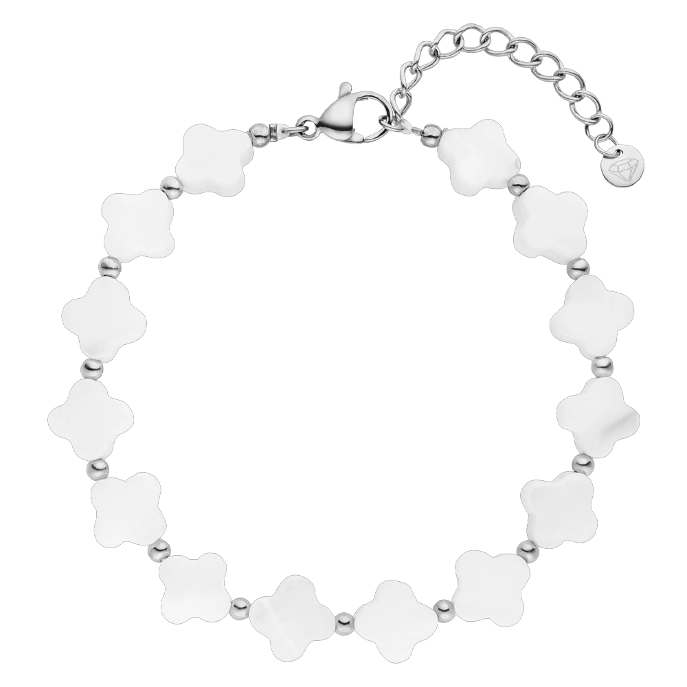 White Clovers Armband | 18K Vergoldet â Bild 4