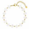 White Clovers Fußkette | 18K Vergoldet