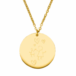 Zeichnung | Coinkette + Gravur