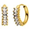 Zircon Hoop Ohrringe | 18K Vergoldet